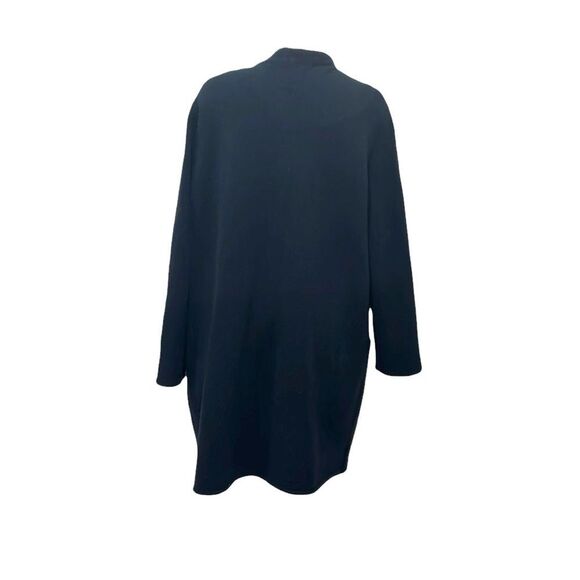 Jenni Kayne navy oversized cozy open front sweater coat yak merino blend - Picture 2 of 11